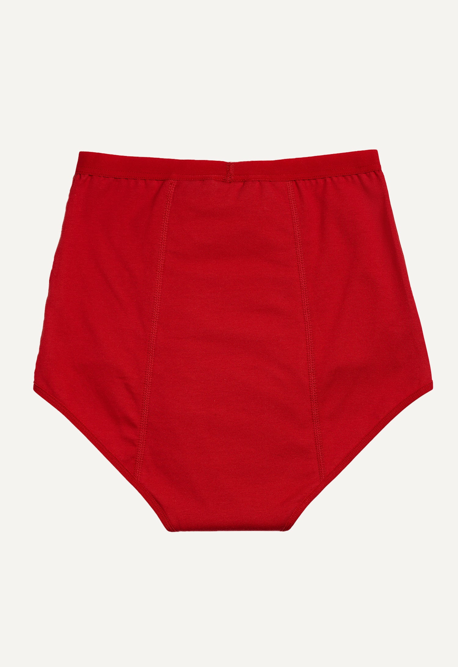 Culotte menstruelle - Taille haute - Flux abondant - Rouge