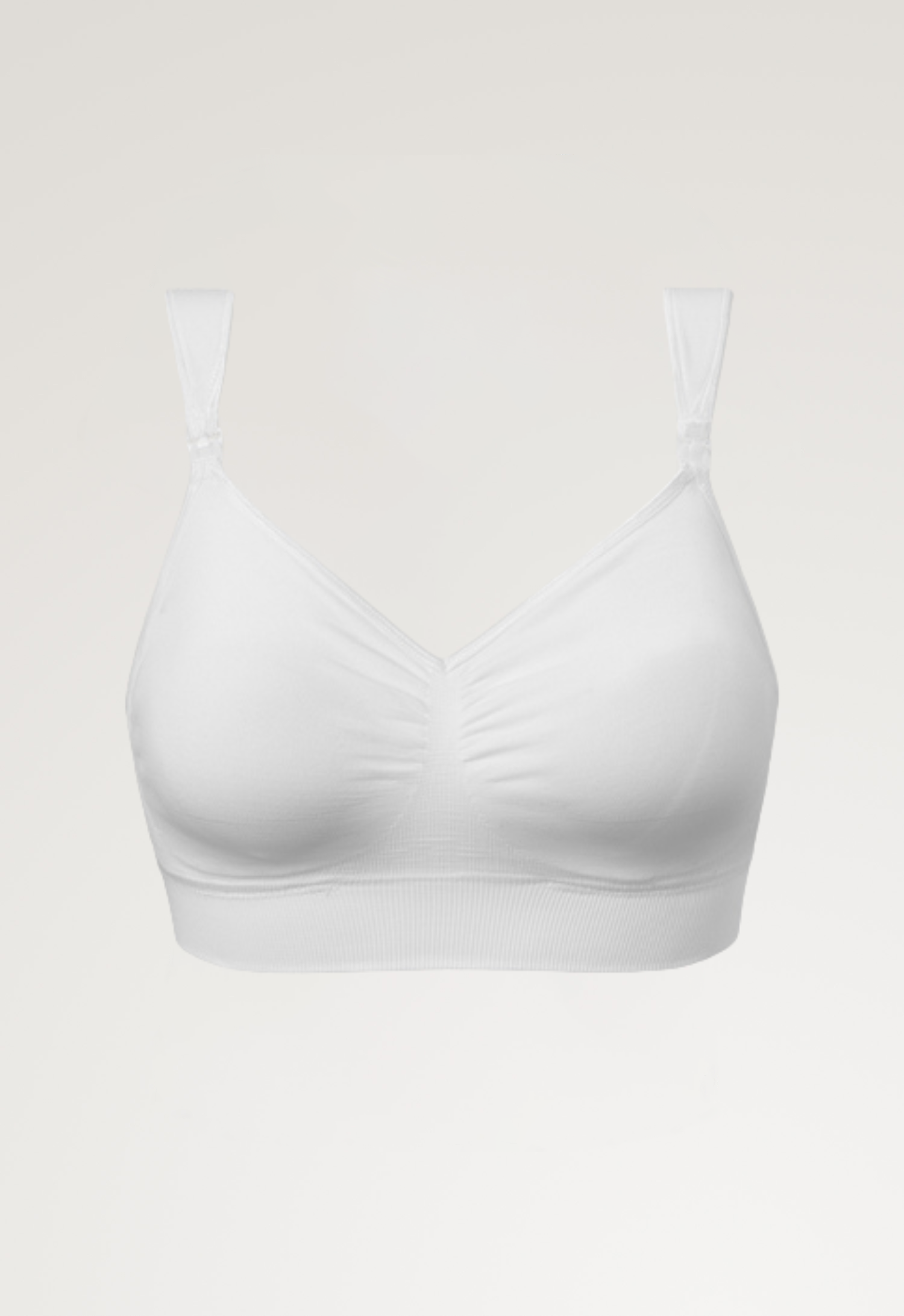 Soutien-gorge d'allaitement sans armatures maintien ferme 28D - 40G - Blanc