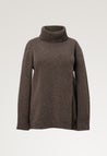 Tunique d'allaitement en maille - Mélange brun-gris