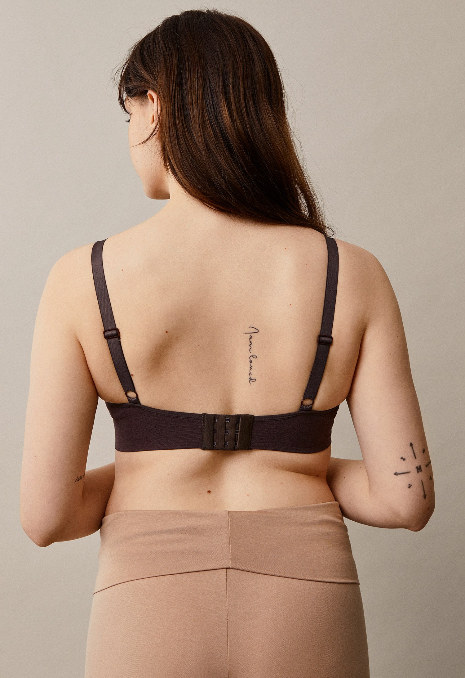 Soutien-gorge d'allaitement en coton biologique - marron