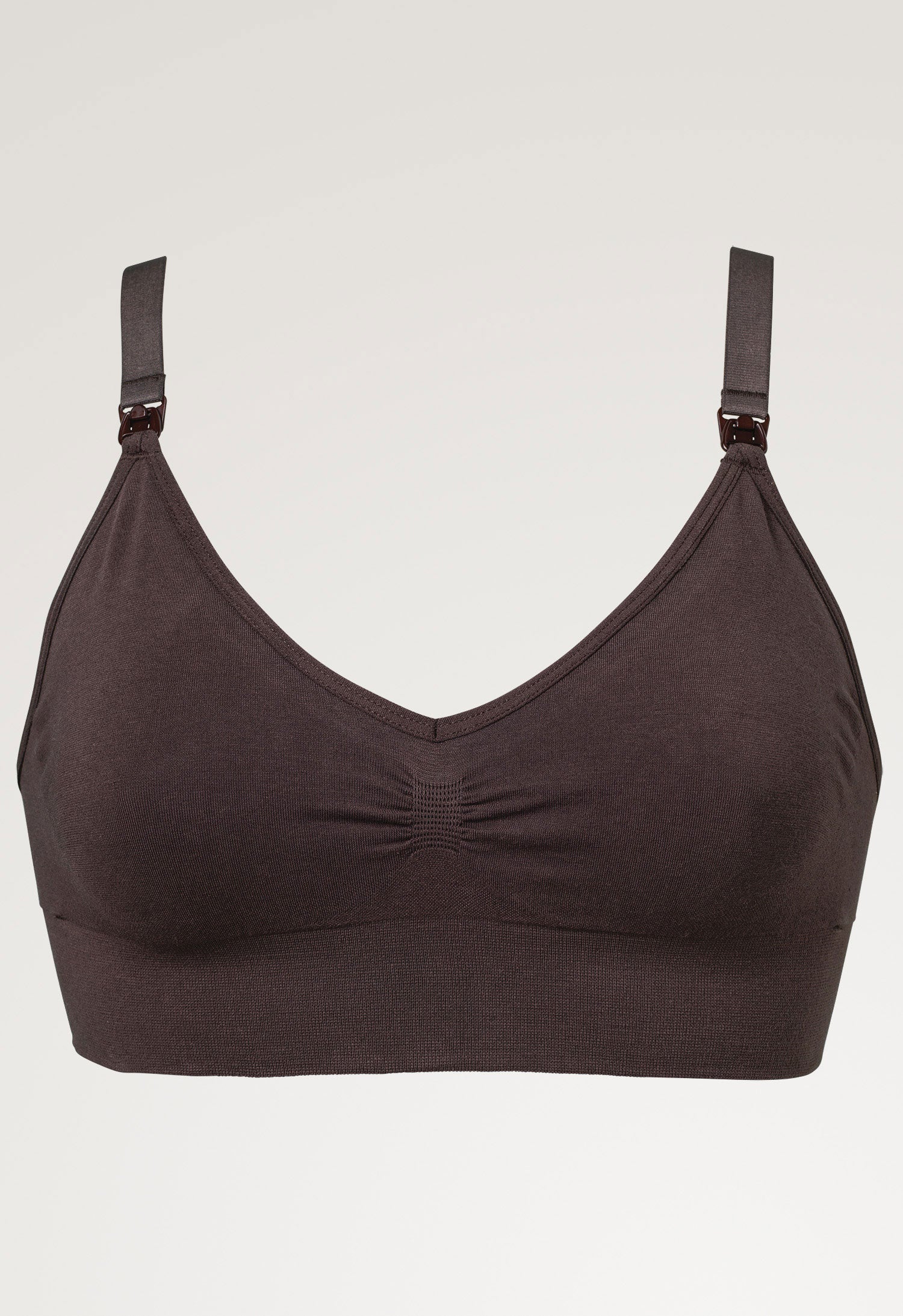 Soutien-gorge d'allaitement en coton biologique - marron