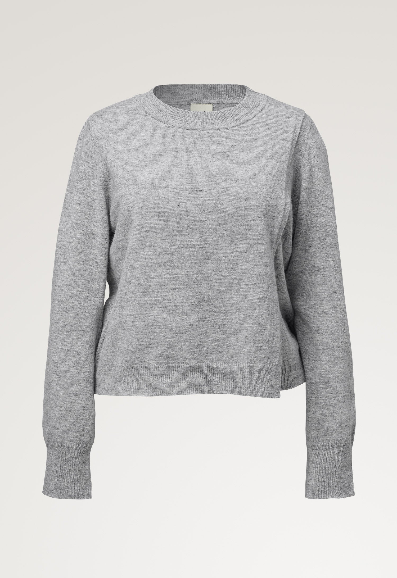 Pull d'allaitement tricoté - Mélange gris clair