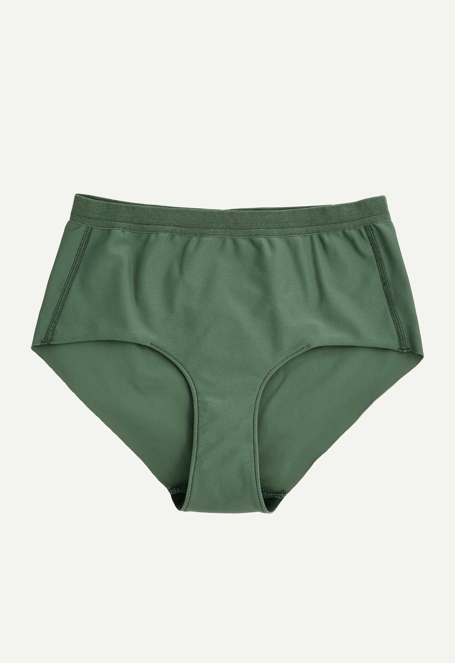 Culotte menstruelle - Shorty sans couture - Flux très léger - Vert