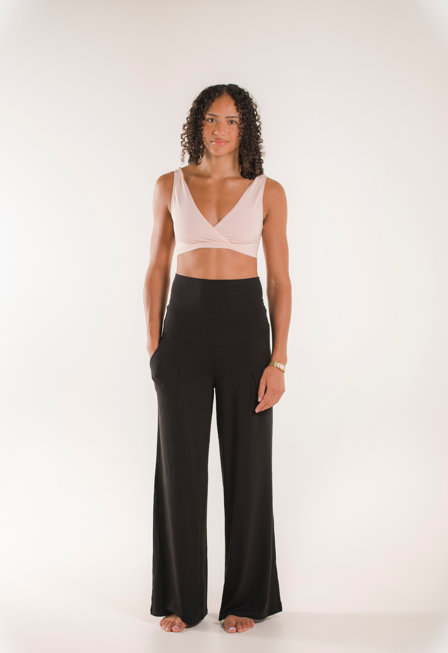 Pantalon ample et doux de maternité - Noir
