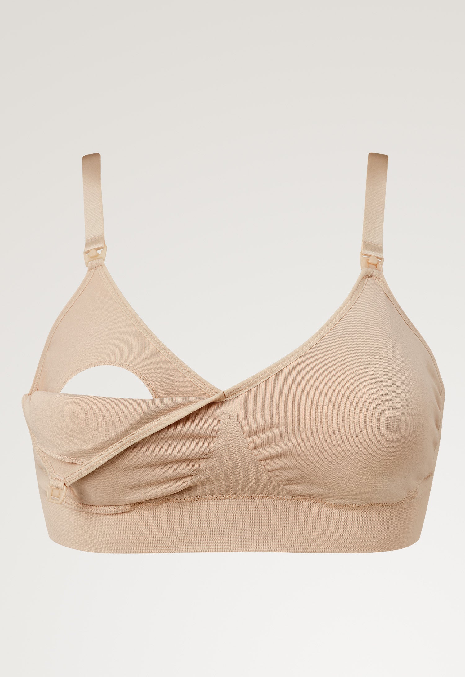 Soutien-gorge d'allaitement sans coutures avec coussinets - Beige