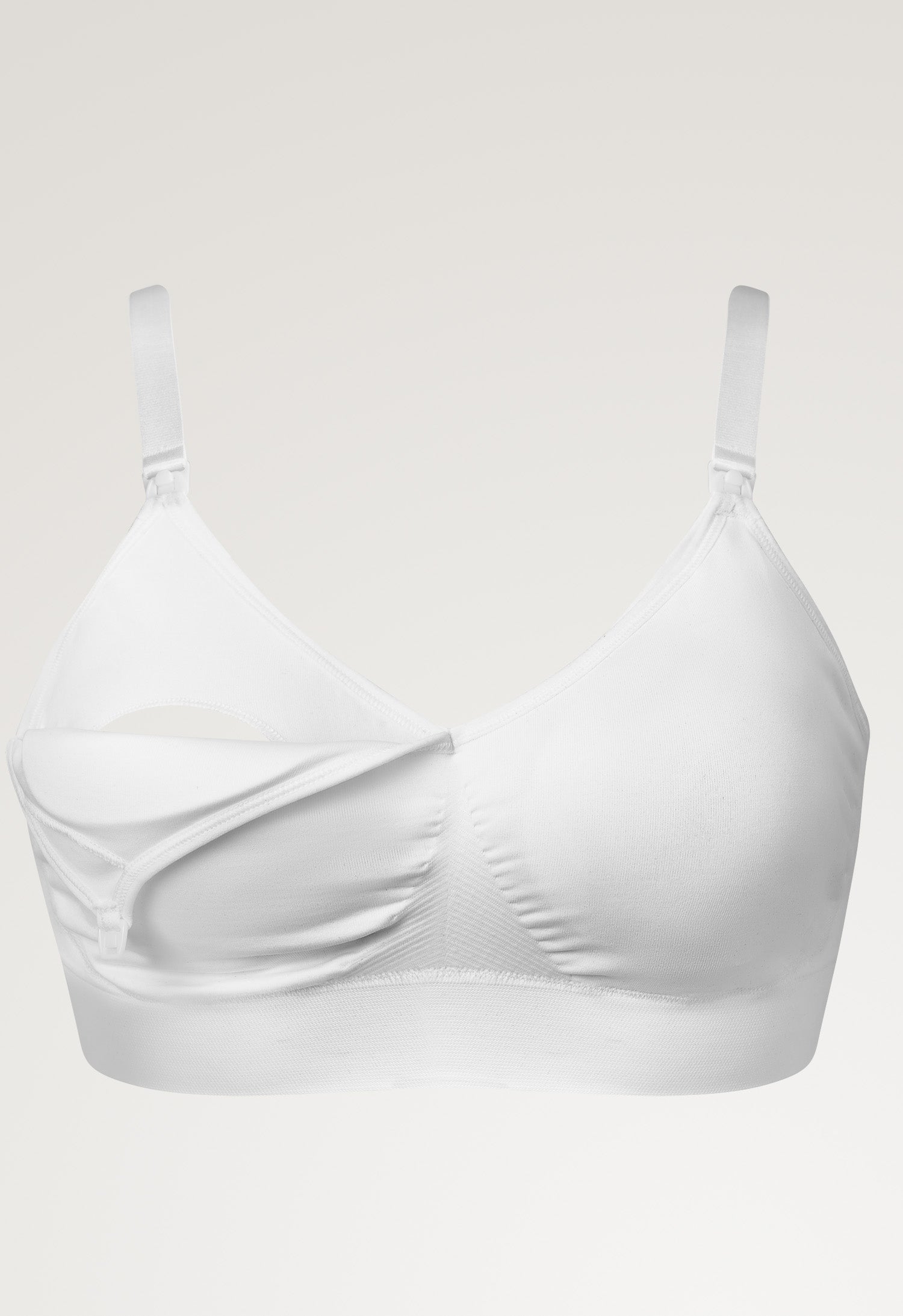 Soutien-gorge d'allaitement sans couture avec coussinets - Blanc