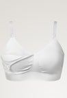 Soutien-gorge d'allaitement sans couture avec coussinets - Blanc