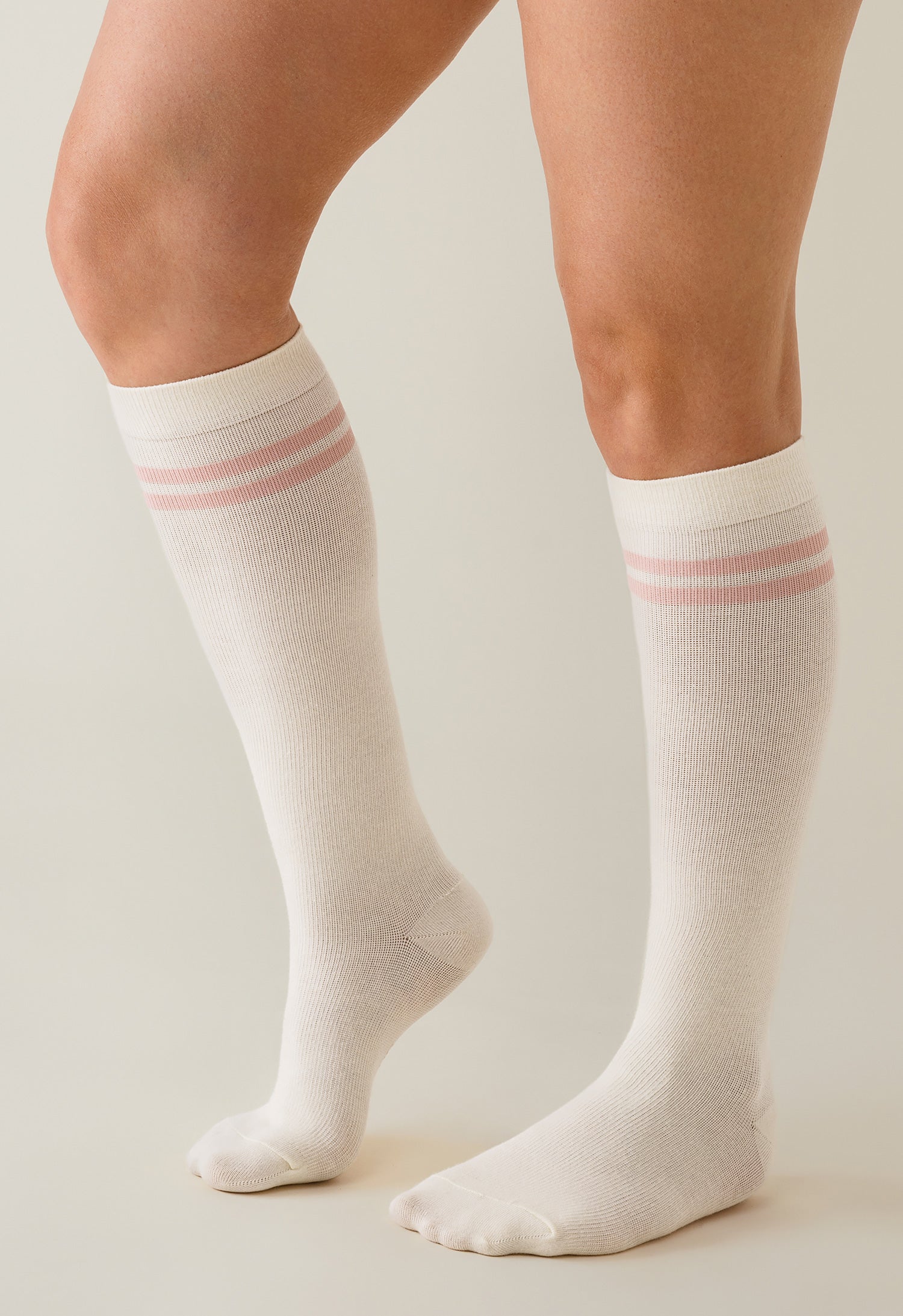 Chaussettes de compression essentielles - Blanc cassé
