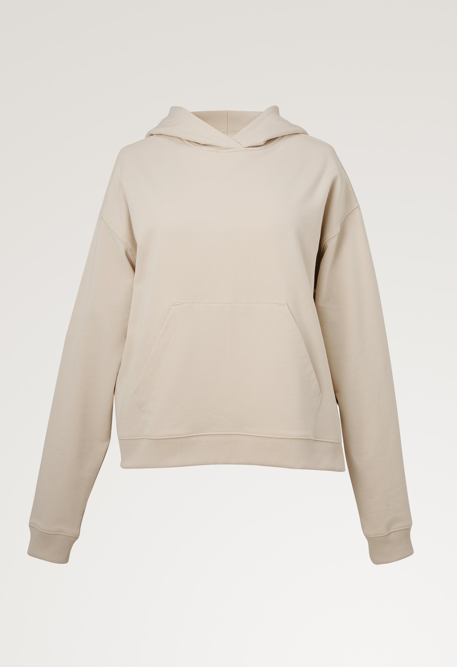 Sweat à capuche de maternité avec ouverture d'allaitement - Beige clair