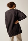 Sweat de maternité oversize avec ouverture pour allaitement - Noir
