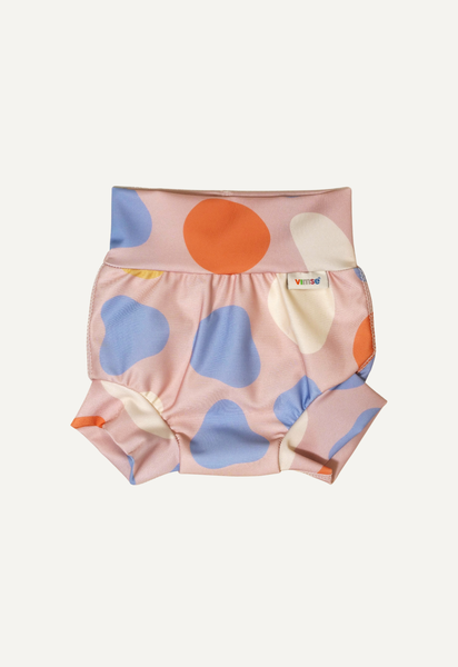Couche de bain taille haute, motifs roses