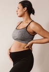 Brassière de sport d'allaitement sans coutures - Gris anthracite chiné