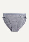 Culotte menstruelle bikini, flux léger, gris