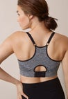 Brassière de sport d'allaitement sans coutures - Gris anthracite chiné