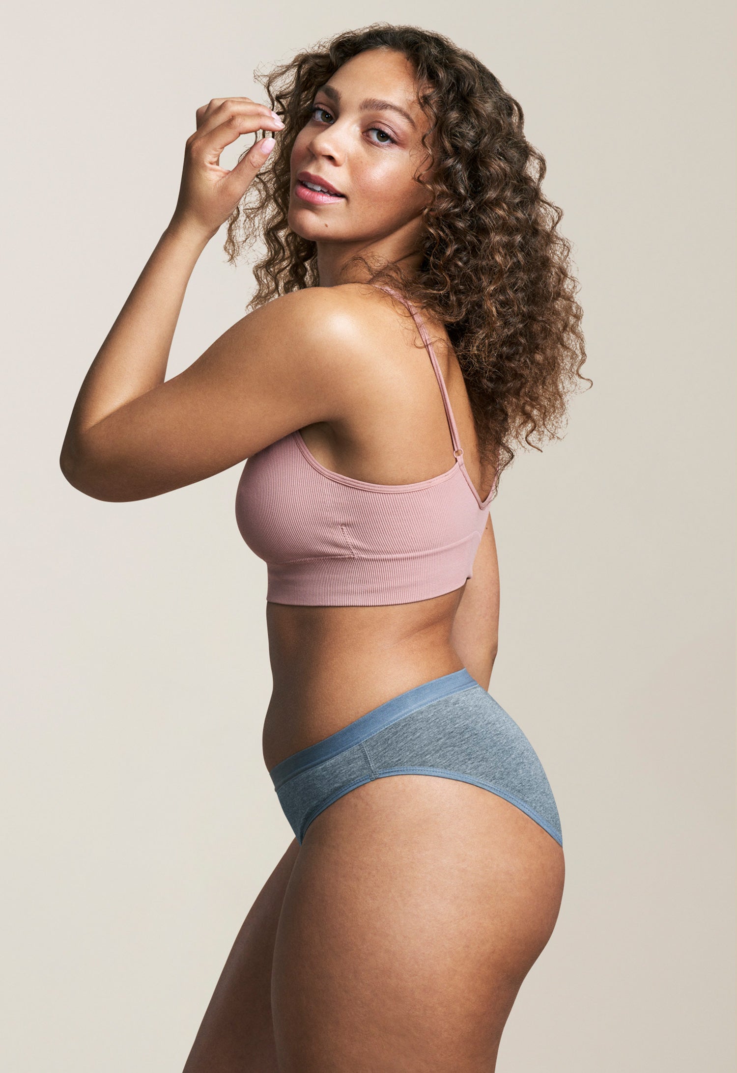 Culotte menstruelle bikini — flux abondant, grise