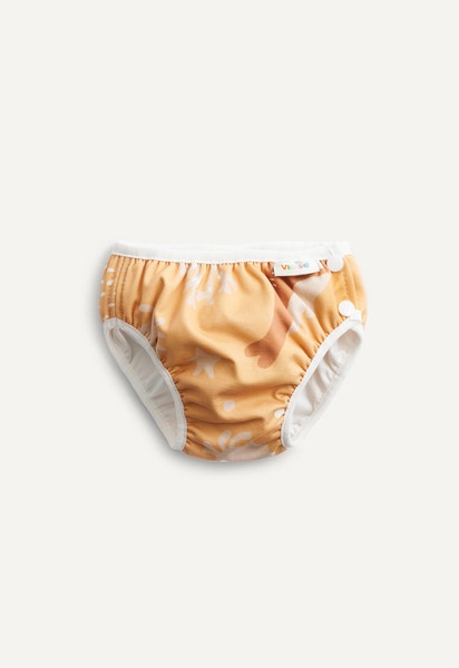 Couche de bain, baleine jaune