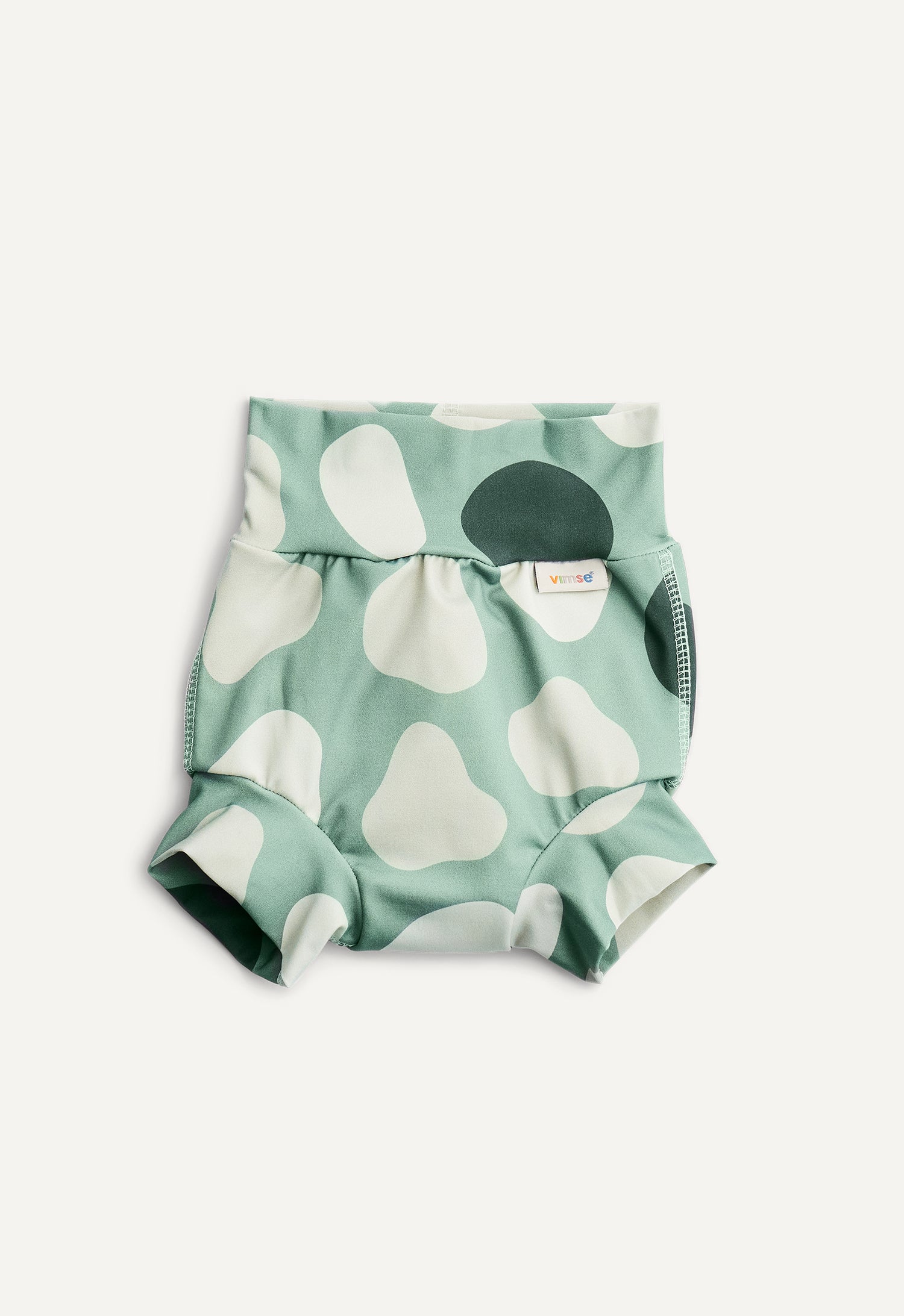 Couche de bain taille haute, motifs verts