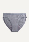 Culotte menstruelle bikini, flux moyen, gris