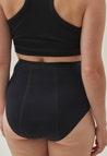 Culotte menstruelle taille haute, flux abondant, noir