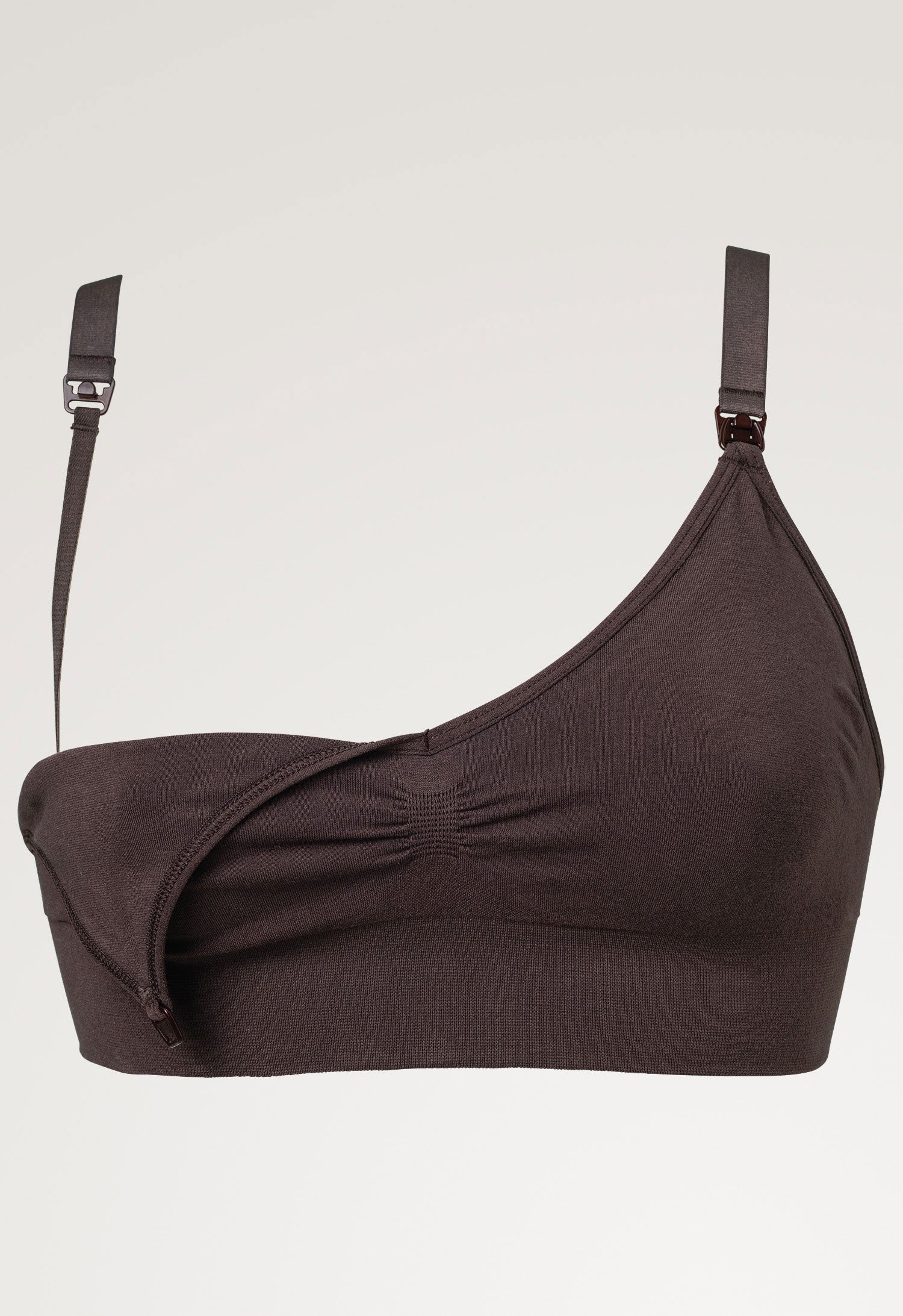 Soutien-gorge d'allaitement en coton biologique - marron