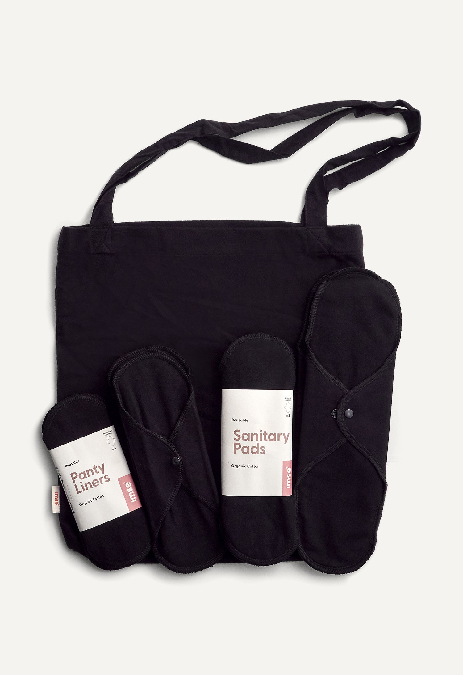 Kit de démarrage — serviettes hygiéniques, noires