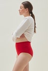 Culotte menstruelle - Taille haute - Flux abondant - Rouge