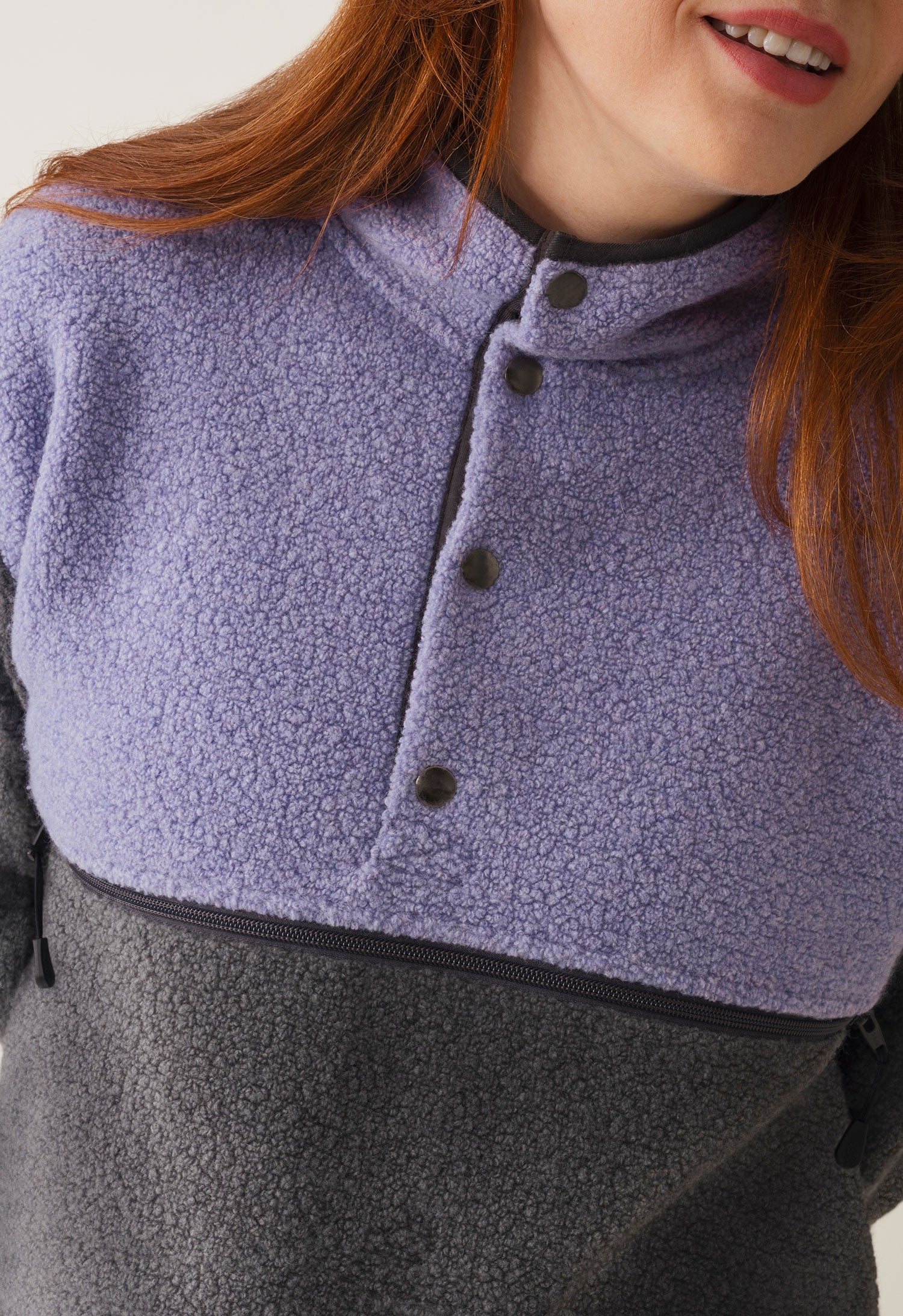 Pull polaire de maternité 90s - Lilas