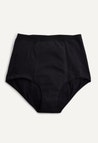 Culotte menstruelle taille haute, flux moyen, noir