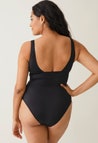 Maillot de bain de maternité à décolleté plongeant - Noir