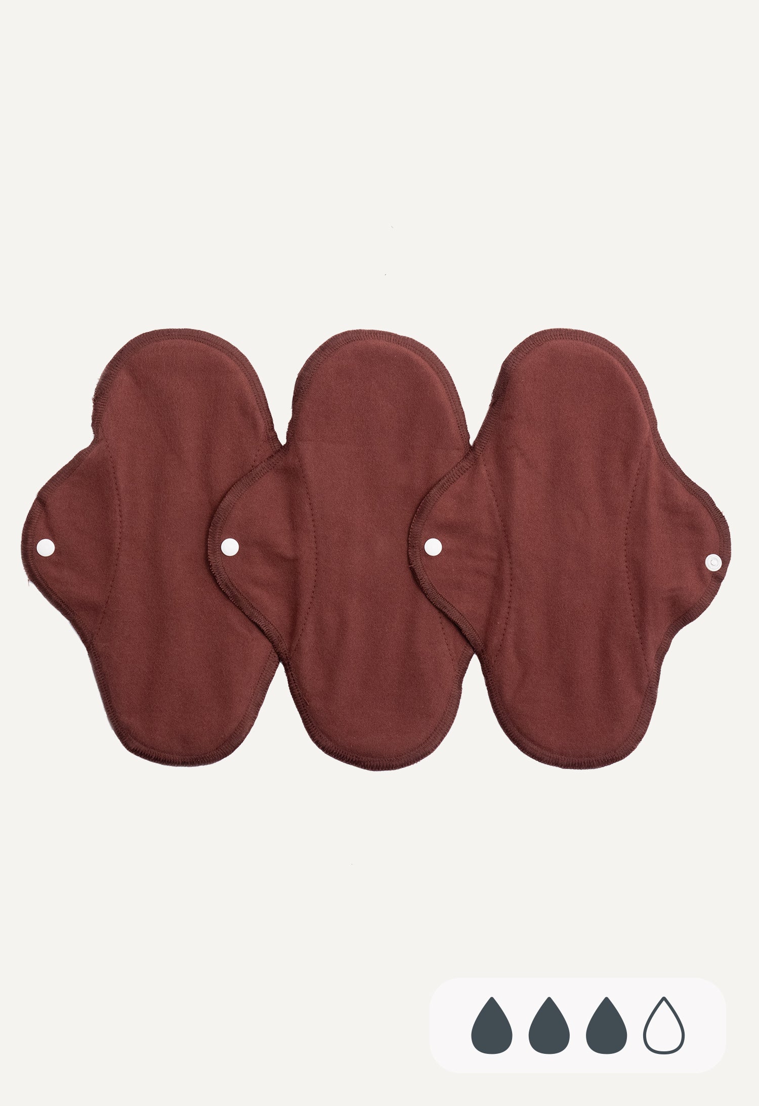 Serviettes hygiéniques Classique Standard — marron chaud — lot de 3