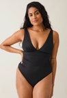 Maillot de bain de maternité à décolleté plongeant - Noir