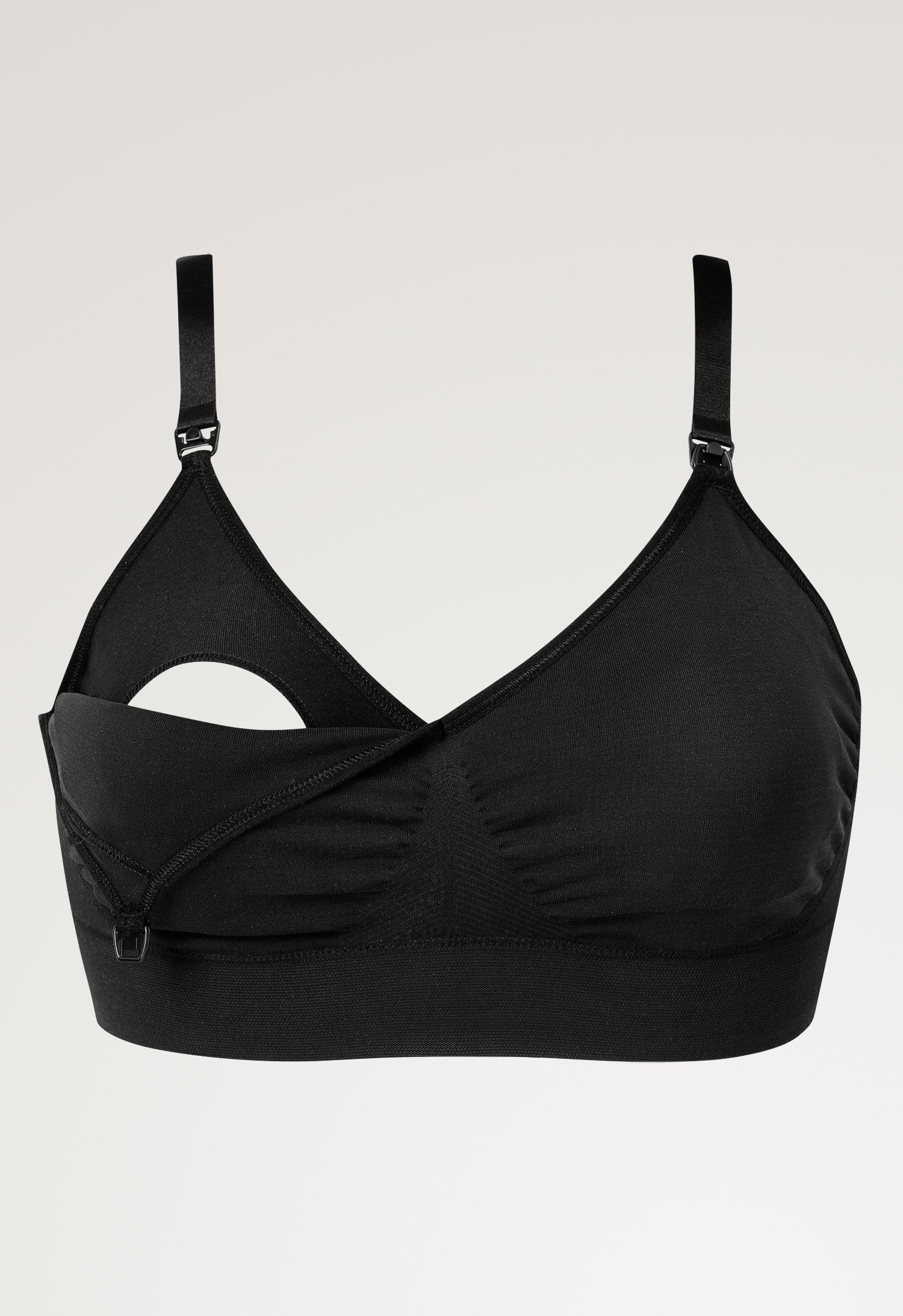 Soutien-gorge d'allaitement sans coutures avec coussinets - Noir