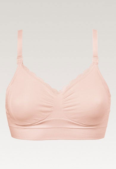 Soutien-gorge d'allaitement sans armatures - Rose poudré