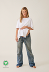 T-shirt de grossesse oversize avec fente - blanc