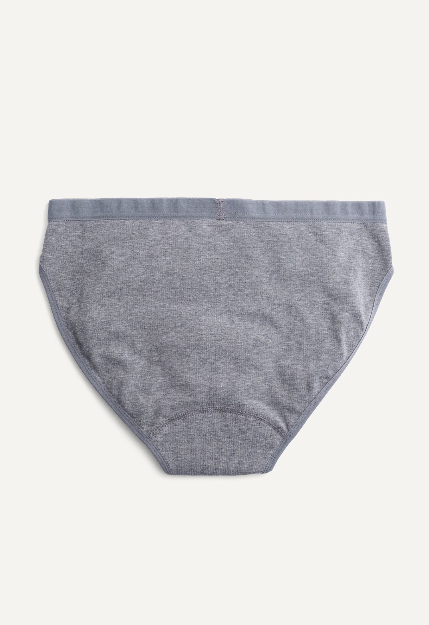 Culotte menstruelle bikini, flux léger, gris