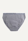 Culotte menstruelle bikini, flux léger, gris