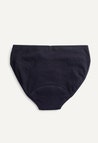 Culotte menstruelle bikini, flux léger, noir