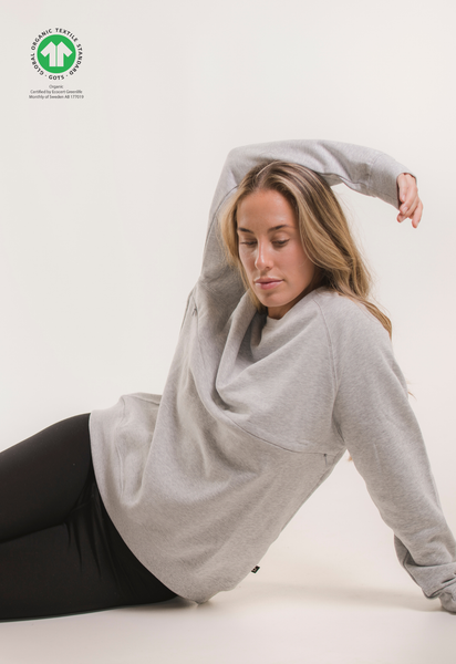 Sweat d'allaitement thermique - Gris chiné