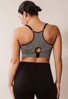 Brassière de sport d'allaitement sans coutures - Gris anthracite chiné