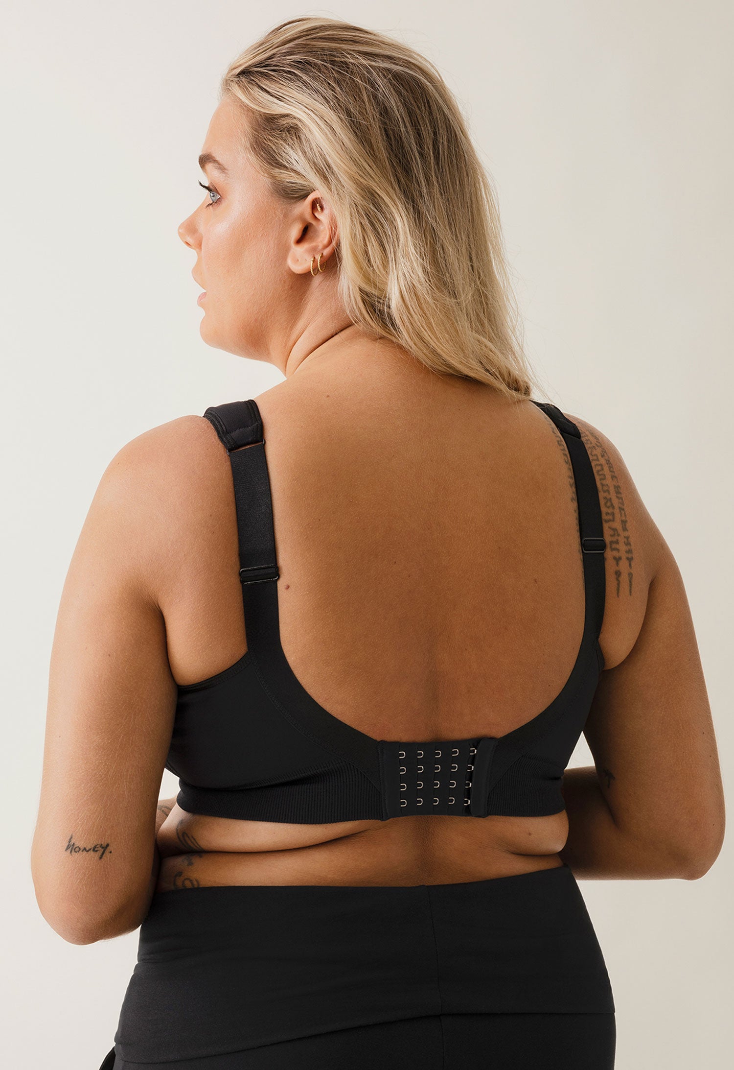 Soutien-gorge d'allaitement sans armatures maintien ferme 34C - 44F - Noir