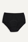 Culotte menstruelle hipster, flux léger, noir