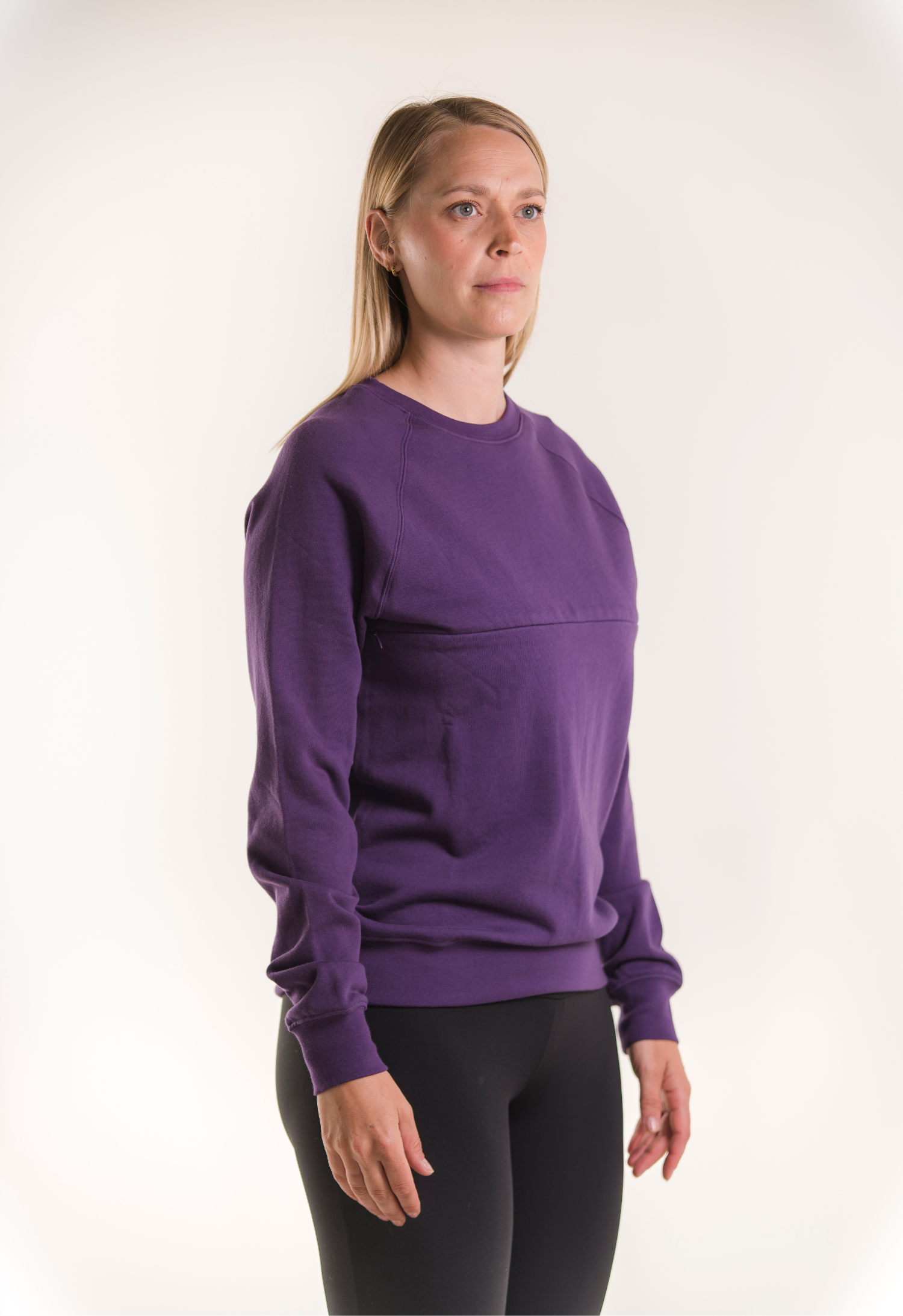 Sweat d'allaitement thermique - Prune nuit