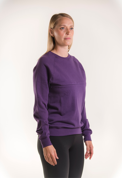 Sweat d'allaitement thermique - Prune nuit