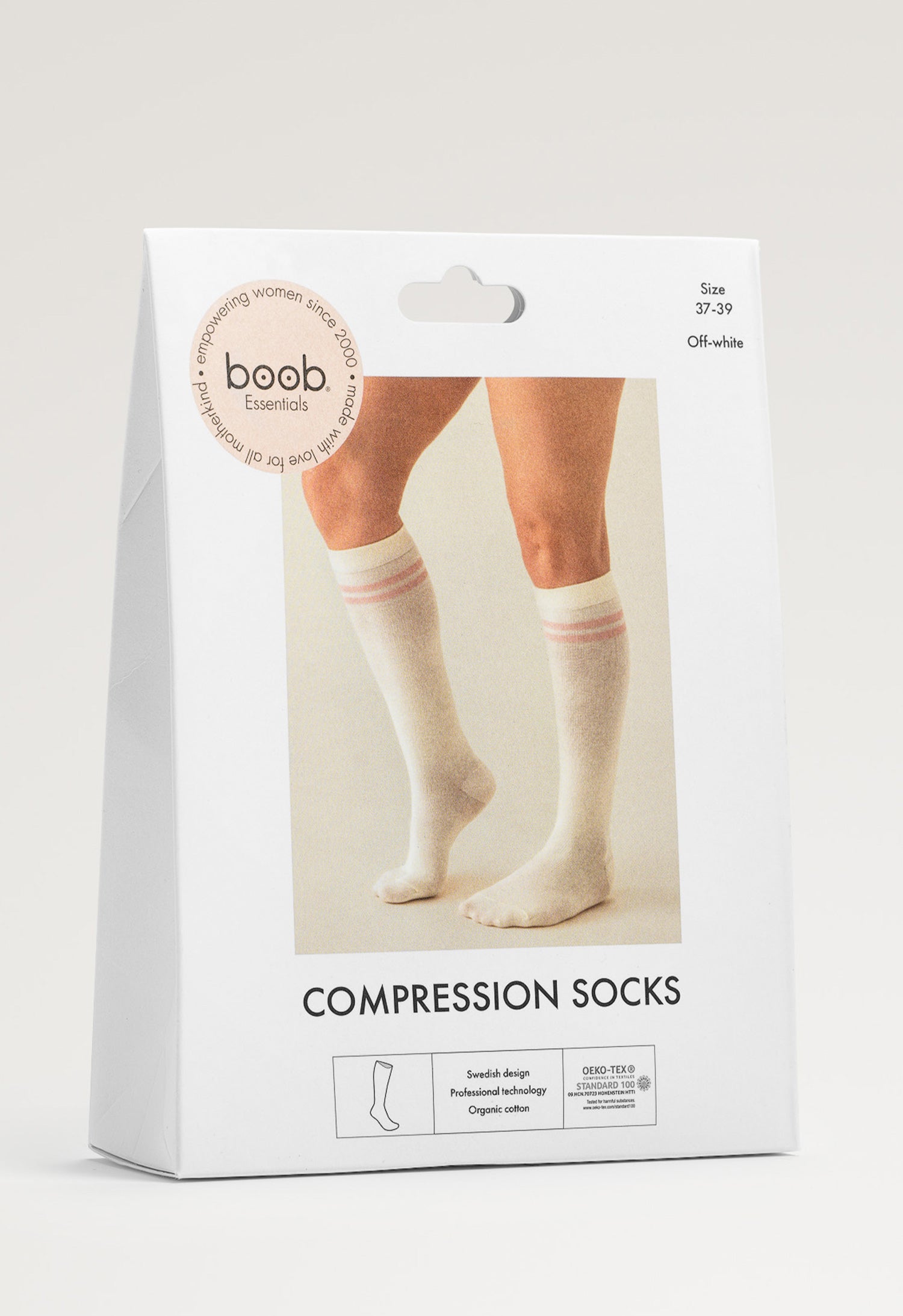 Chaussettes de compression essentielles - Blanc cassé