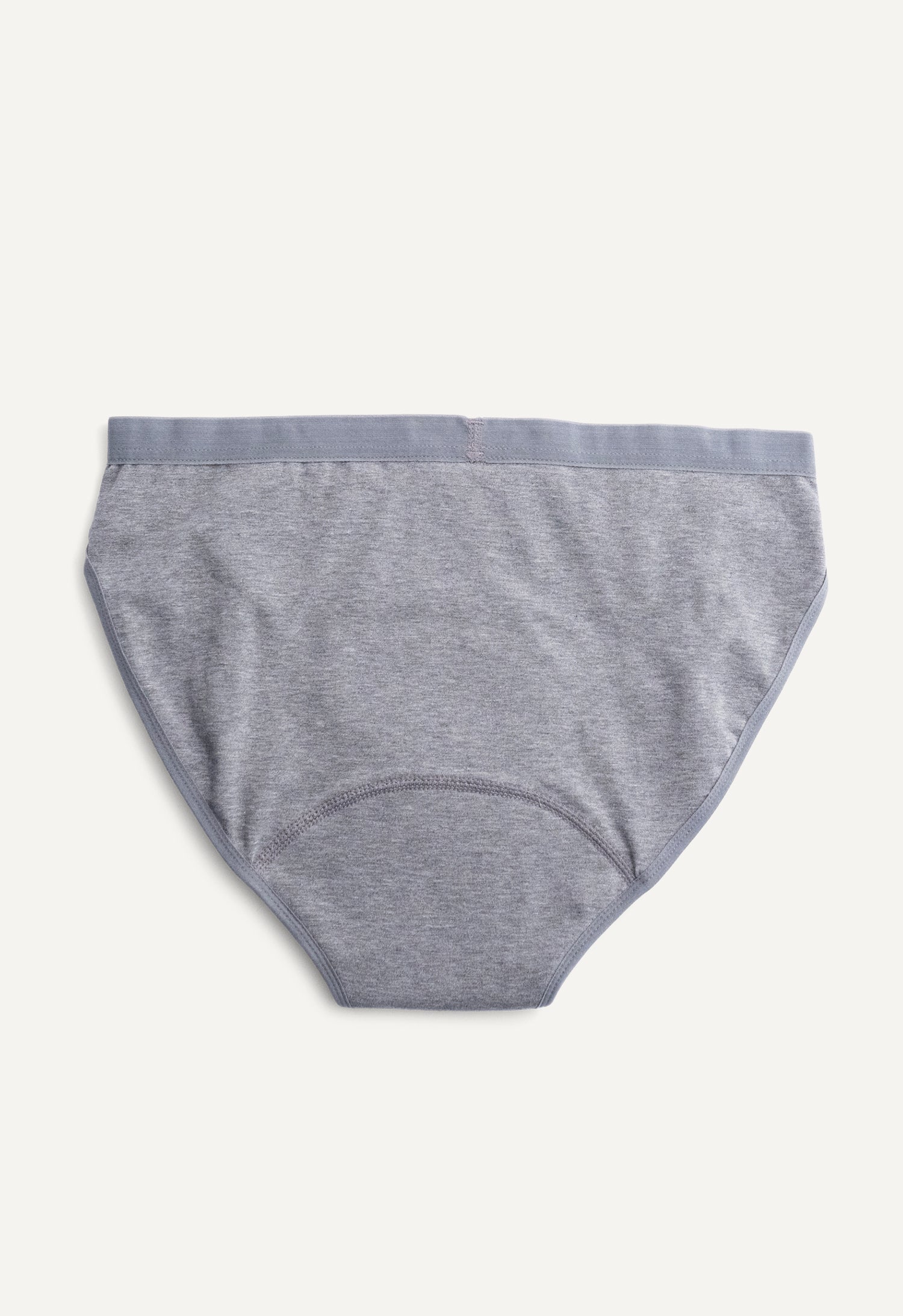 Culotte menstruelle bikini, flux moyen, gris