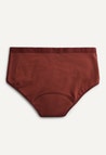 Culotte menstruelle hipster, flux léger, bordeaux rouille