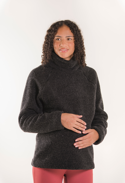 Pull polaire en laine - Noir
