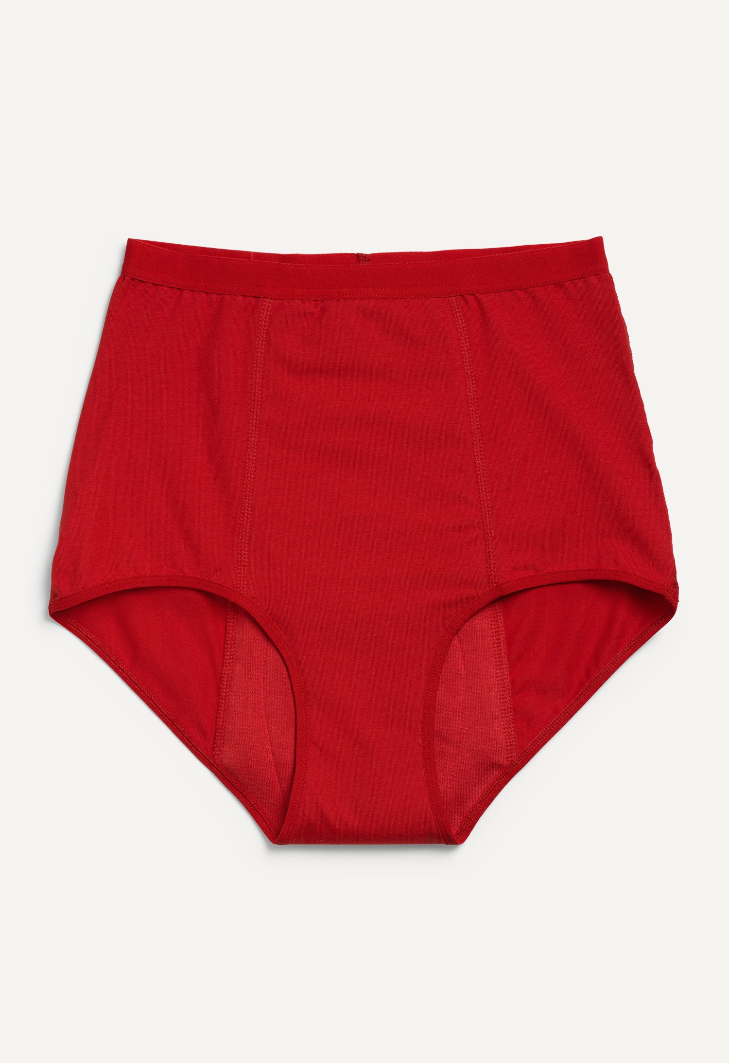 Culotte menstruelle - Taille haute - Flux abondant - Rouge