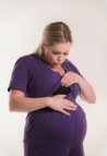 Combinaison de maternité avec ouverture pour l'allaitement - Violet