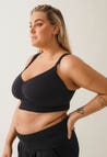 Soutien-gorge d'allaitement sans armatures maintien ferme 34C - 44F - Noir